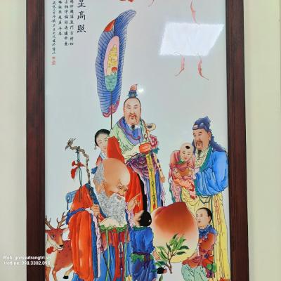 TRANH SỨ KHUNG GỖ - PHÚC LỘC THỌ TOÀN